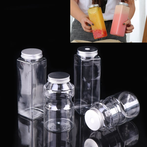 500ML Square Disponibel Juice Drikkeflaske Melk Te Plast A3