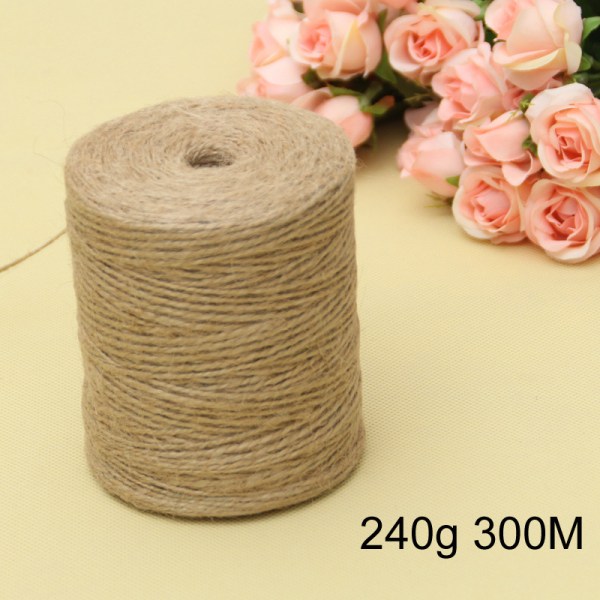 Naturlig vintage jute rep Cord String Twine Burlap Ribbon Craft 300M