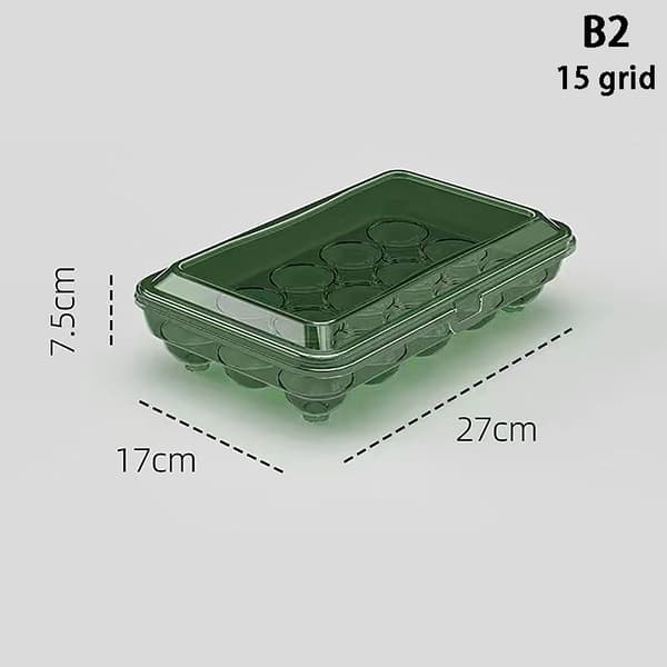 10/15 Grids Æg Opbevaringsboks Plast Transparent Bærbar B2