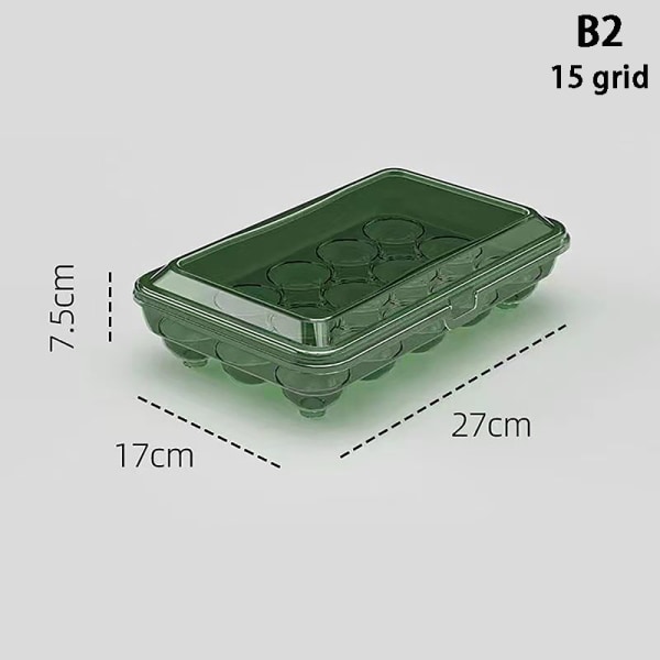 10/15 Grids Ägg Förvaringslåda Plast Transparent Portable B2