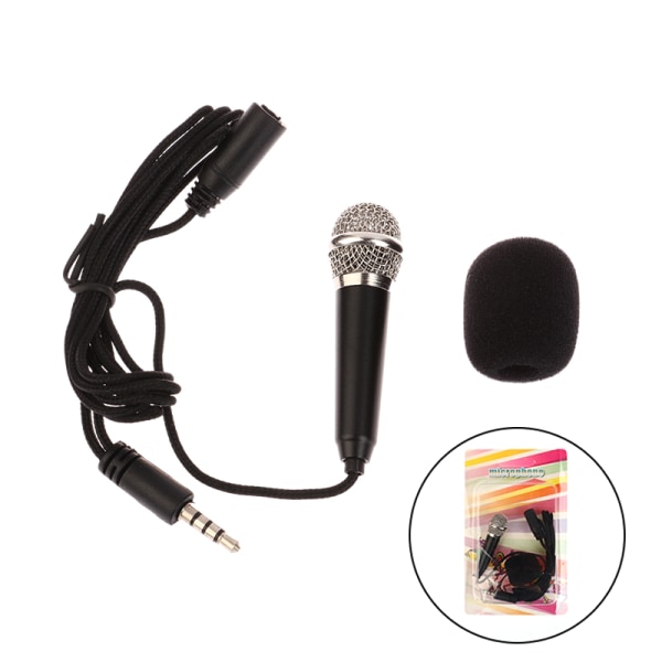 3,5 mm Karaoke Mic hörlurar Mini stereo hörlurar In-Ear Headset Black no Headset