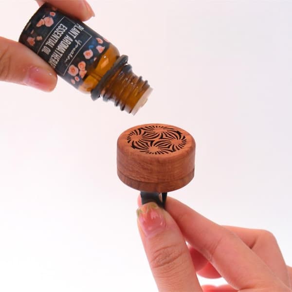 1 stk. træ aroma diffuser bil udluftningsclips træ udskåret aromaterapi A3