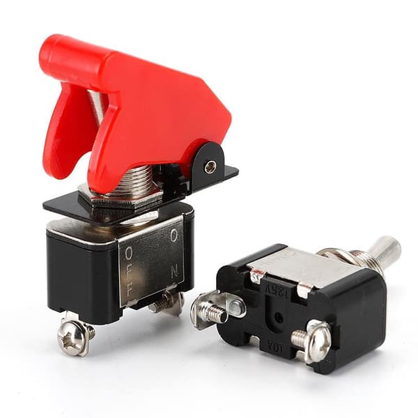 1 st kraftig vippströmbrytare 12V 20A rött lock SPST PÅ/ A2