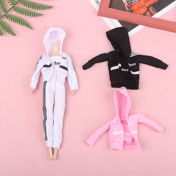 3st/ set Mode Sportkläder För 1/6 30cm Dockor Outfit Accessori White