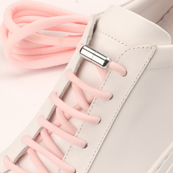 Elastiske Sneakers snørebånd Metal Lock Lazy Snørebånd til Børn og Ad Light pink