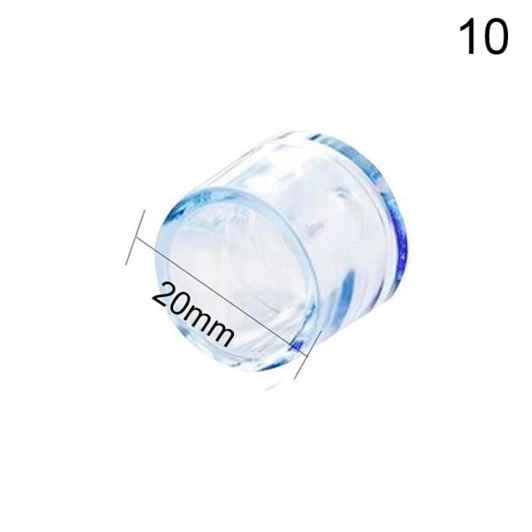 Gjennomsiktig Gummi Gulv Stol Anti Ripe Protector Cap Møbler White 20mm