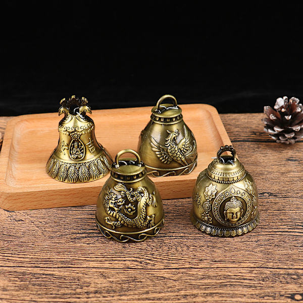 1PC Antique Bell For Good Luck Lucky Blessing Feng Shui Wind Ch A