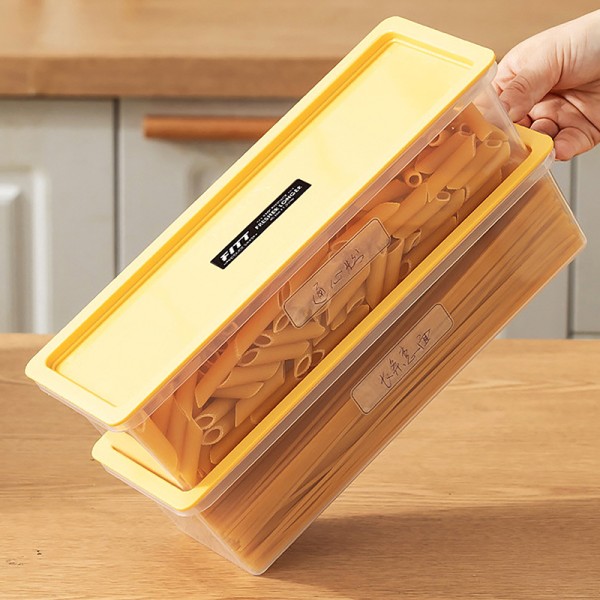 Stablebar Spaghetti Noodle Pasta Container Box Oppbevaringsboks Mic Yellow
