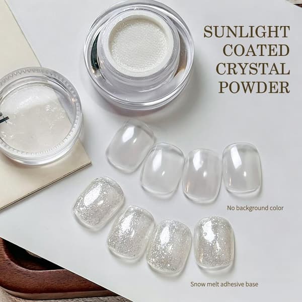 1 krukke Plating Aurora Chrome neglepulver høyglans Moonlight Mi