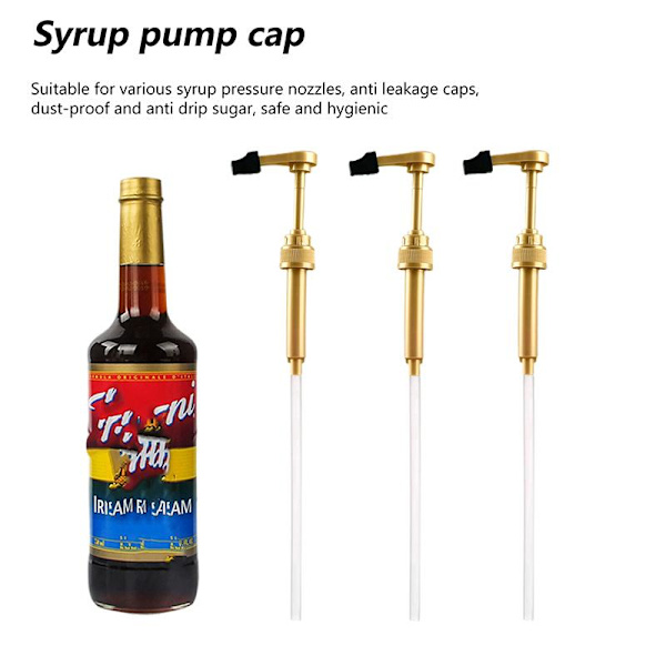 6 st sirapspump kaffesirapspump dispenser guldsirapspump topp White 6pcs