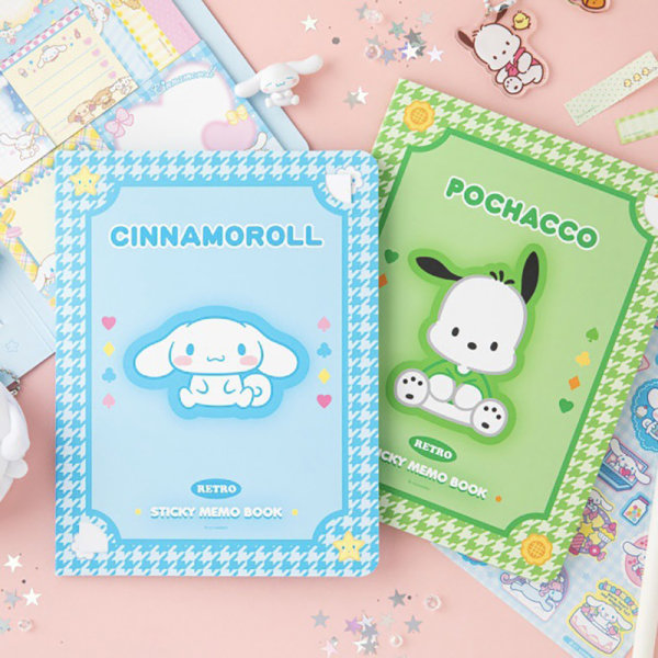 Kawaii My Melody Kuromi Cinnamoroll Posted-It Notes Suit A4
