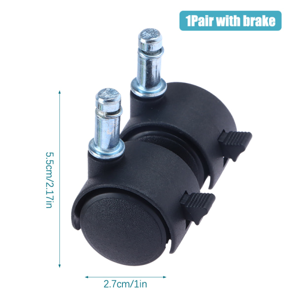 1 Par 1 tum Universal Hjul Svänghjul Roller Rullstol Ca F 1Pair
