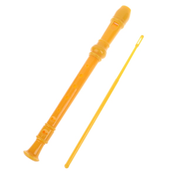 1Pc 8-hulls Plastblokkfløyte Langfløyte Treblåseinstrument Col Yellow