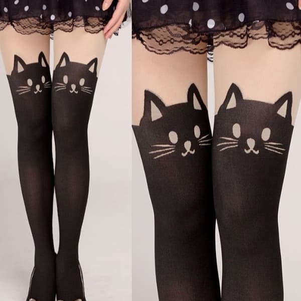 Kvinner Sexy e Cartoon Cat Tail Sexy Tynn Strømpebukse Strømpebukser Stoc