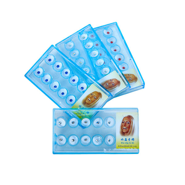 10 stk./æske Akryl Diamond Dental Materiale Stud Tooth Gems Jewe Multicolor