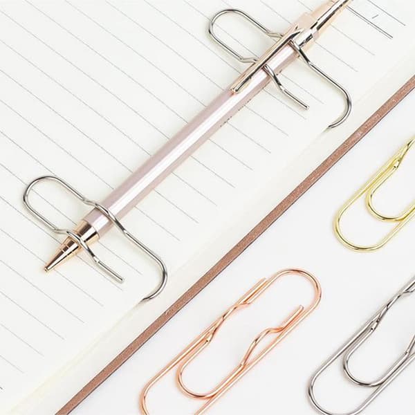 Multi-purpose pappersklämmor Paper Fix Clips Pennklämmor Notebook Pi Rose Gold