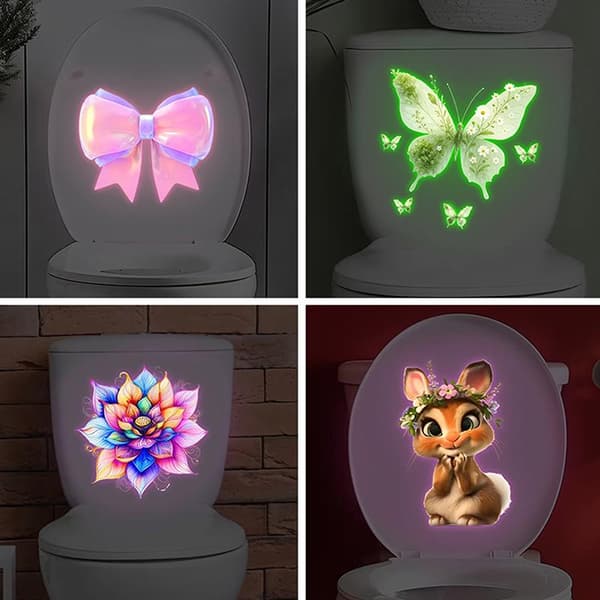 Valoisa sateenkaari lootusmandala-seinätarra WC-tarra A2