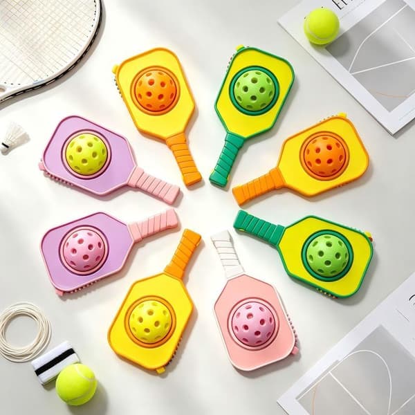 1 stk Pickleball Racketformet Fidget-leketøy med roterbar ball A3