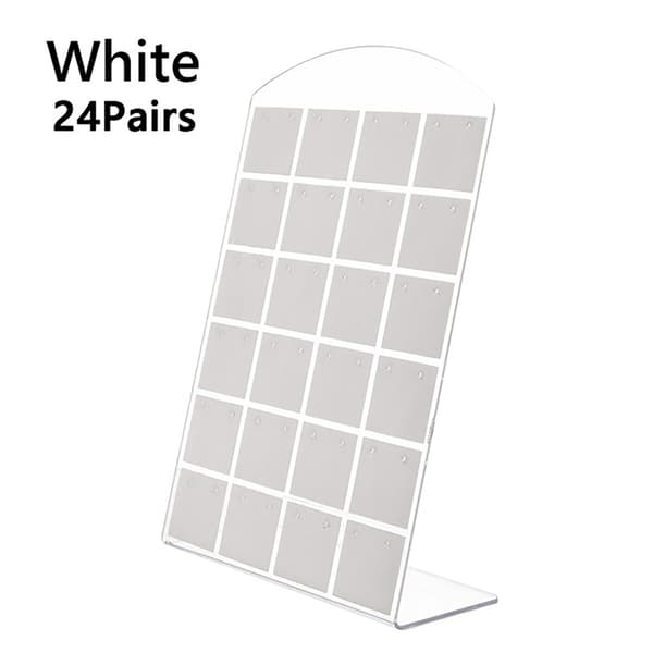 48/72 huller kreative smykker øreringe Studs Display Rack White 18X8.8cm