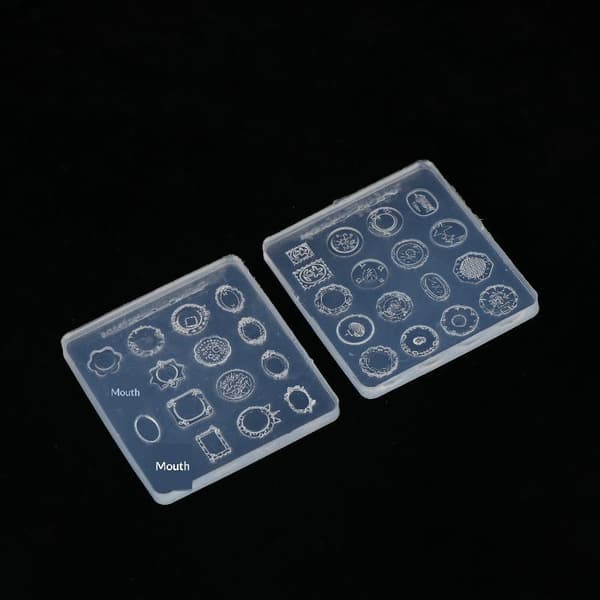 Nagelkonst Silikonform Gel Tryck Stenciler 3D Präglad Snideri T A3