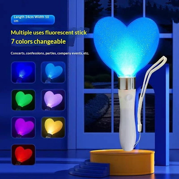 Stjernehjerte Lightstick Glow Stick Mini Lightsticks Koncertlys B