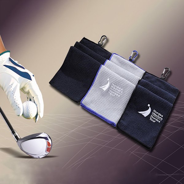 30x50cm Golfhandduk Med Krok 4Color Microfiber Tyg För Golf White