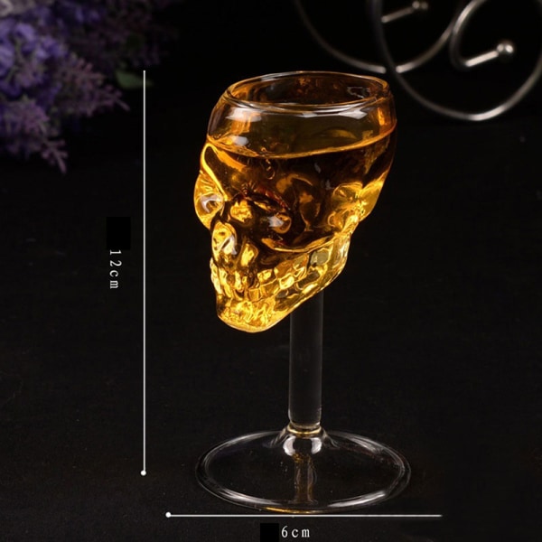 Bones Armor Warrior Skull Design High Wine Glass Bägare Cup Dri