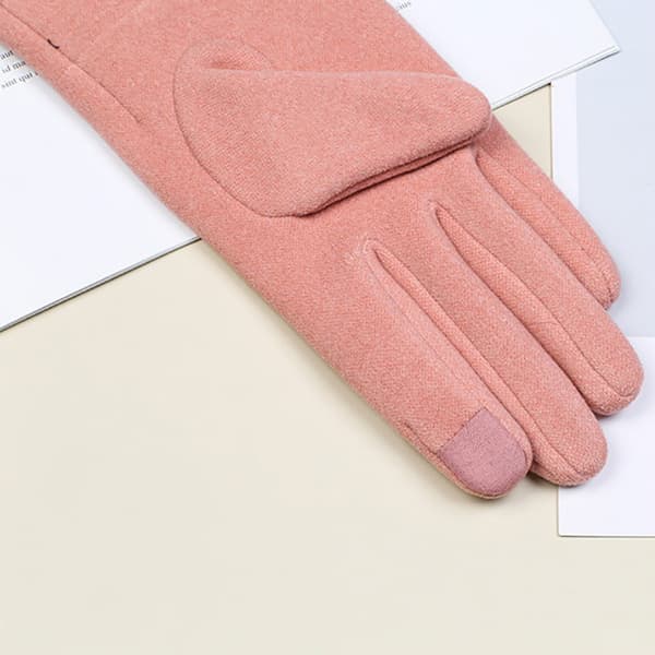 1 Par Winter Warm Touch Elegant Simple Cashmere Handsker Tykke Gray