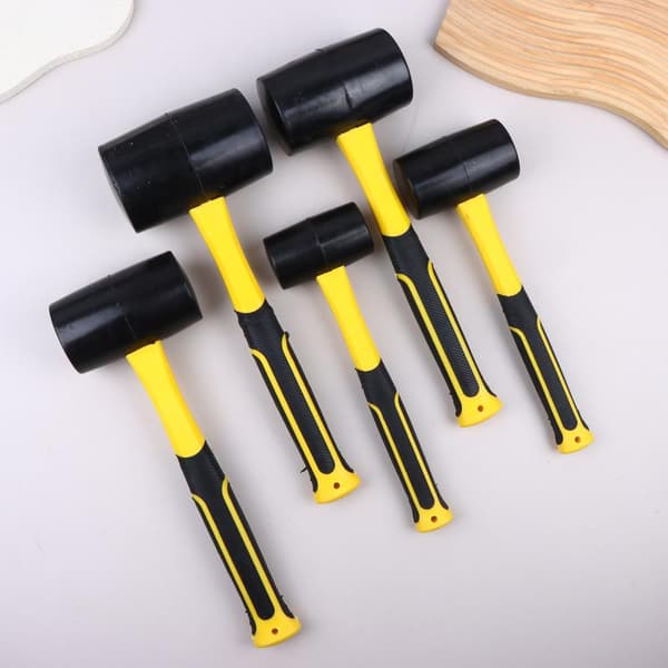 Svart fiberhandtag gummihammare elastisk hammare golvläder A3