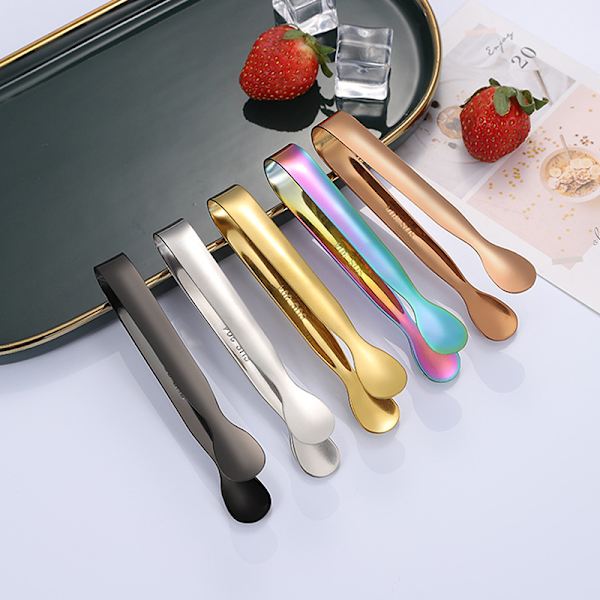 Kjøkken BBQ Tang Multiple Styles Cake Clip Rustfritt stål St Gold