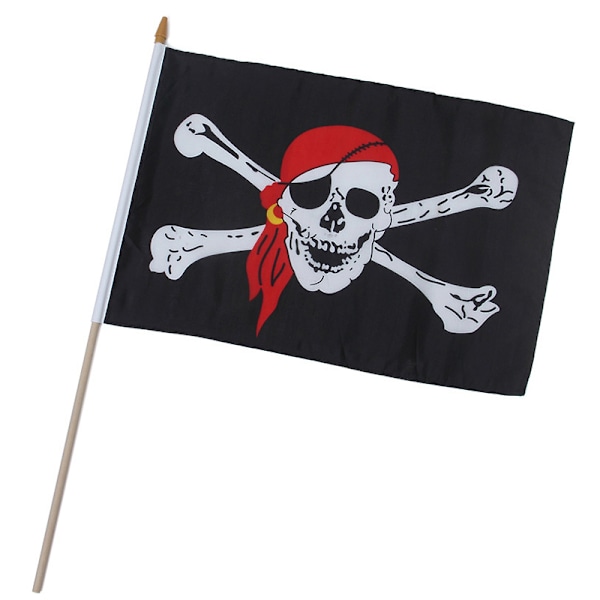 30*45cm 1 Styck Piratflagga Skull Flagga Canvas Header Banner Poly 45cm
