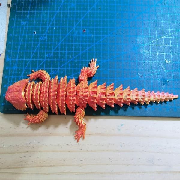 3D-printede sammenvoksede firbenstatuepynt Green