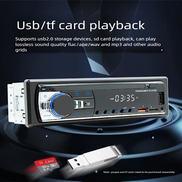 Bilstereo Digital Bluetooth MP3-spelare JSD-530 52 A3