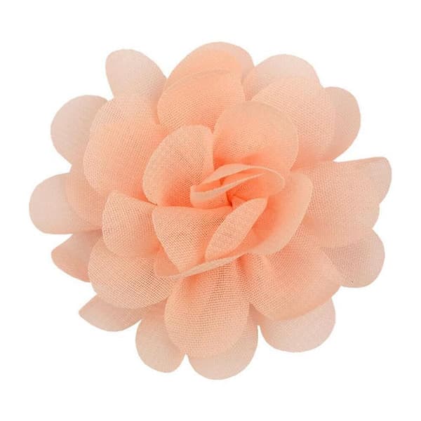 10 st 3,5 cm chiffongblommor hårrosetter helfodrade små hårklämmor A3