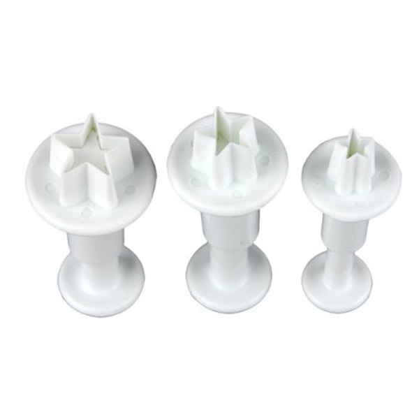 3X STAR Cake Cookie ter Form Stempel Fondant Sugarcraft Paste D