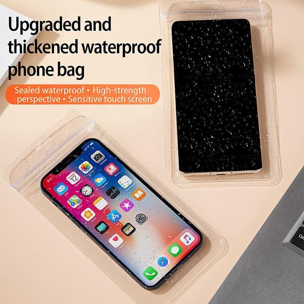Universal Gennemsigtig Regntæt Telefonpose Vandtæt Touch Ph D