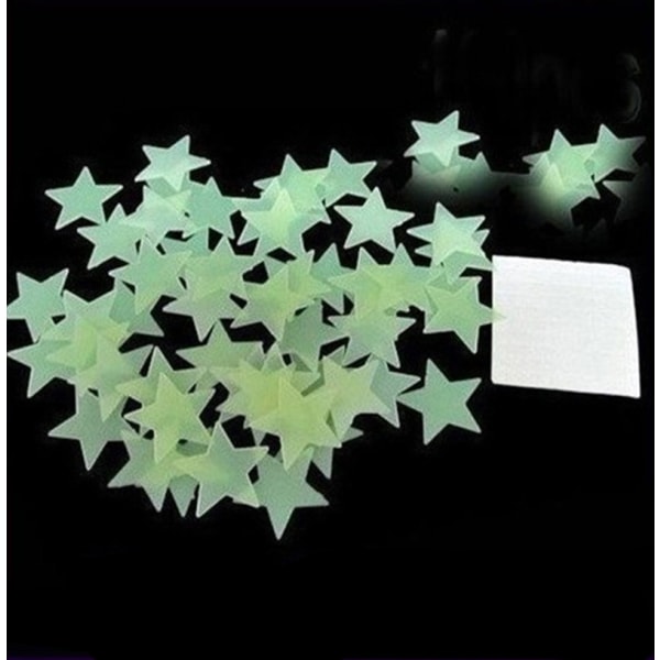 100 X Home Wall Loft Glow In The Dark Stars Stickers Decal B