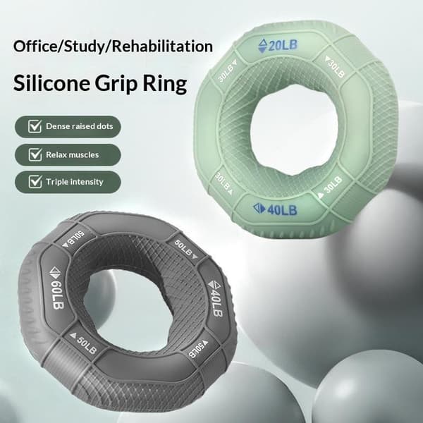 Silikon grepstyrke ring grep ball profesjonell hånd arm muskel A6