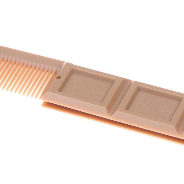 2-i-1 Sammenfoldelig Chokoladeformet Foldekam Med Sminkespejl Light Brown