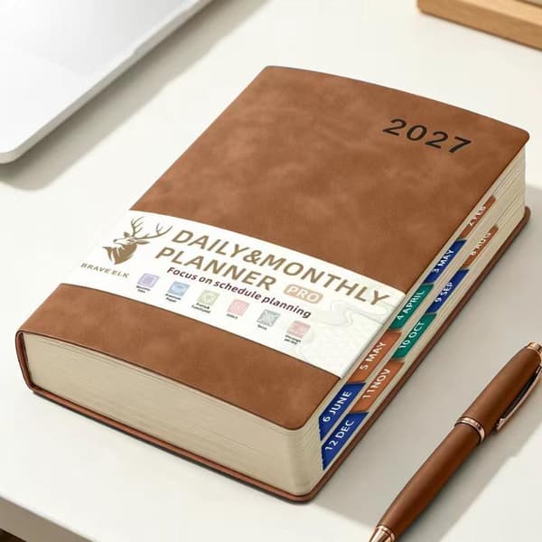 Engelsk 2027 Timeplanlegger Notisblokk Effektivitet A5 Agenda Plan A1
