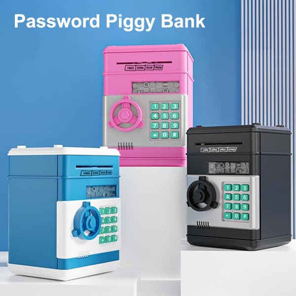 Spargris Mini Safe Mynter Kontanter Spareboks Passordtelling A3