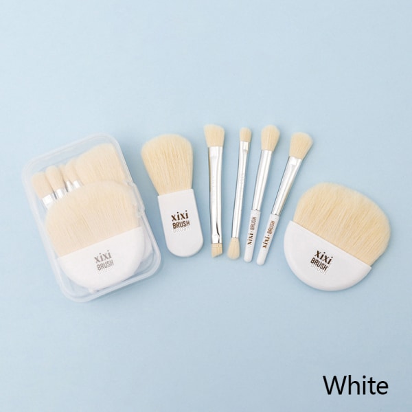 6 kpl Mini Travel Women Meikkisiveltimiä Set pehmeä peitevoide White