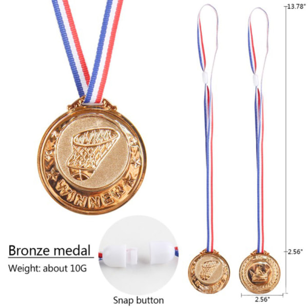 Børn Guld Plast Vindere Medaljer Sports Day Party Bag Præmie A1