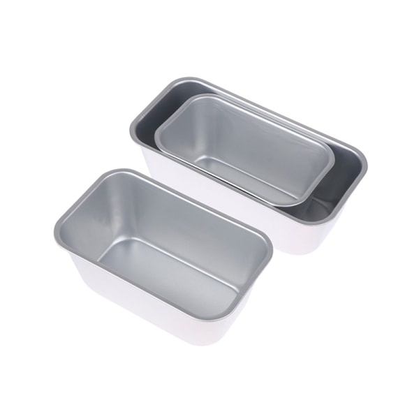 1 Stk Firkantet æske Form Bageværktøj Aluminiumslegering Non-Stick brød 113x63x32mm