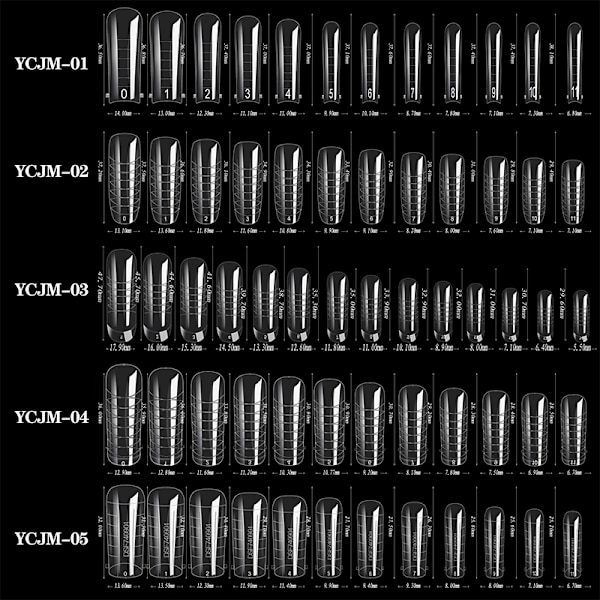 60st ABS-förlängningsnagelformer för UV-gellack False Nail Art 15