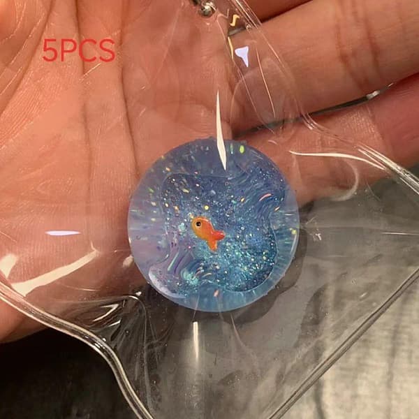 1/5 st Ocean Planet Leksak e Liten Guldfisk Kläm Dekompression A 1pcs
