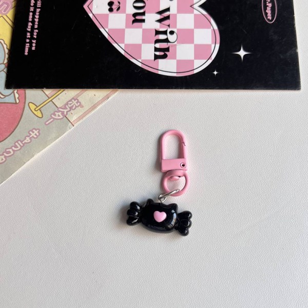 Y2K Sweet e Heart avaimenperä sarjakuva Cat Fish avaimenperä Shcool Ba A6