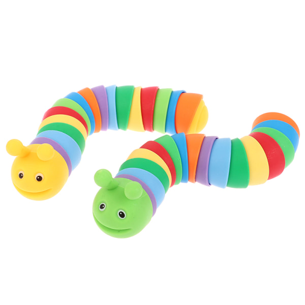 Färgglada ed Caterpillar Sensory Toy Killing Time Relieving Stre B