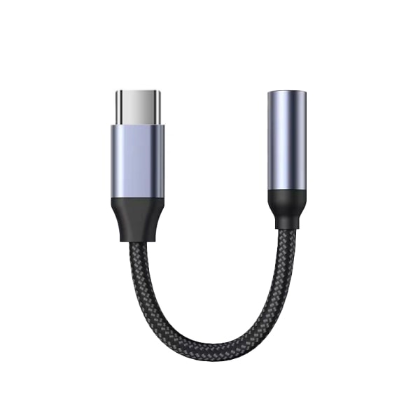 USB Type C til 3,5 mm øretelefonstik Digital o Konverter o Aux Cab A1