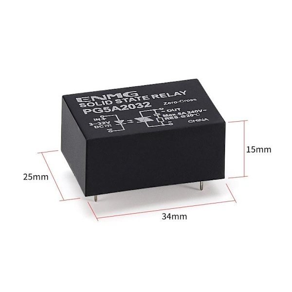 Lille SSRPCB printkort solid state relæ 60VDC 240VDC 480VD A1